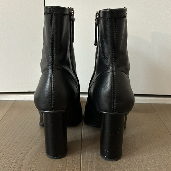 ZARA Black Heeled Booties in Black size 39 (8) - Picture 3 of 4